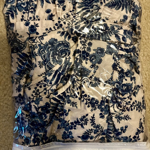 Maeve Anthropologie Blue and White Floral Maxi Dress Medium - Picture 7 of 7